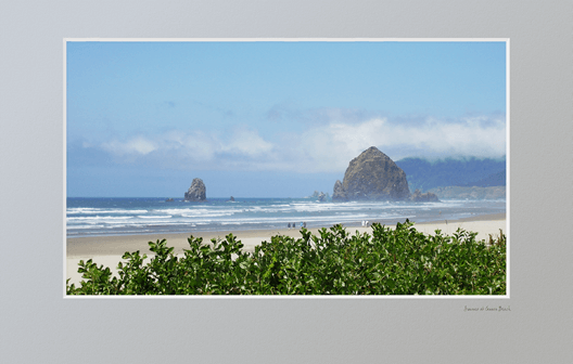 Summer view of beach and Haystack rock